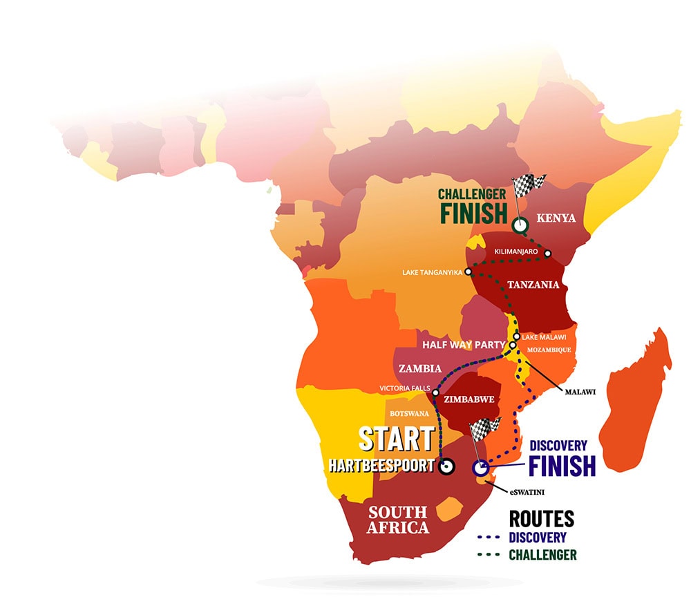 Africa Rally map