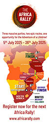 Africa Rally InfoGraphic Poster 2025 - Two Routes