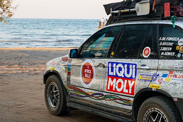 BMW on beach