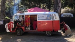 Attempting to start a V6 Essex motor in Clarens, in Winter, in the back of a 1976 VW Kombi.