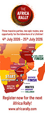 Africa Rally InfoGraphic Poster 2026 - Two Routes